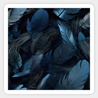 Whispers of Blue Feathers Sticker